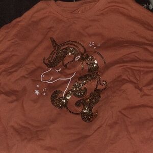 Wonder Nation Long Sleeve Tee Orange Brown